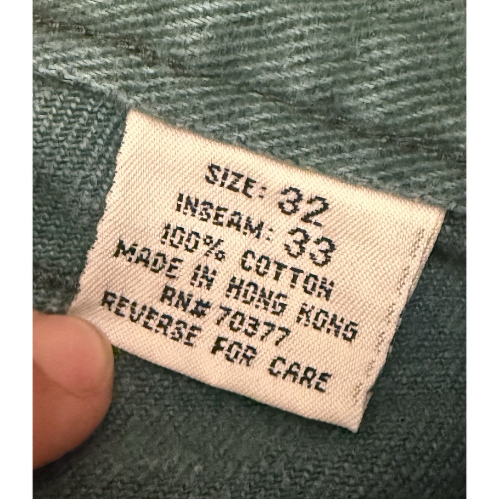 CODA Green Denim Jeans Mens Pleated High Rise Relaxed Tapered Vintage 30x30 - Picture 4 of 8